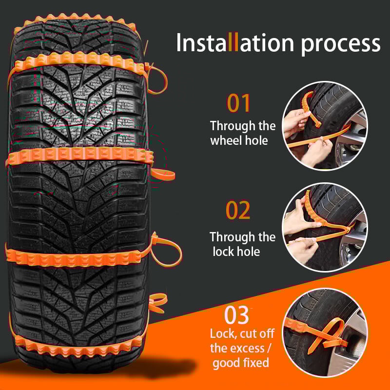 (🎅Early Christmas Sale - 50% OFF) 🎁Beef tendon material super friction car snow chain