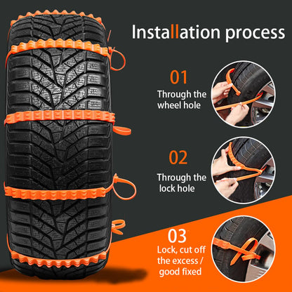 (🎅Early Christmas Sale - 50% OFF) 🎁Beef tendon material super friction car snow chain